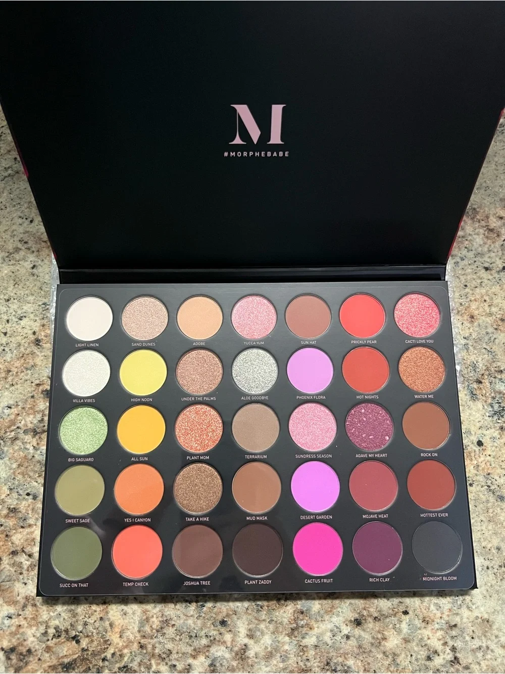 Morphe 35D Desert Bouquet Eyeshadow Palette — Plum, Rose & Teal Accents